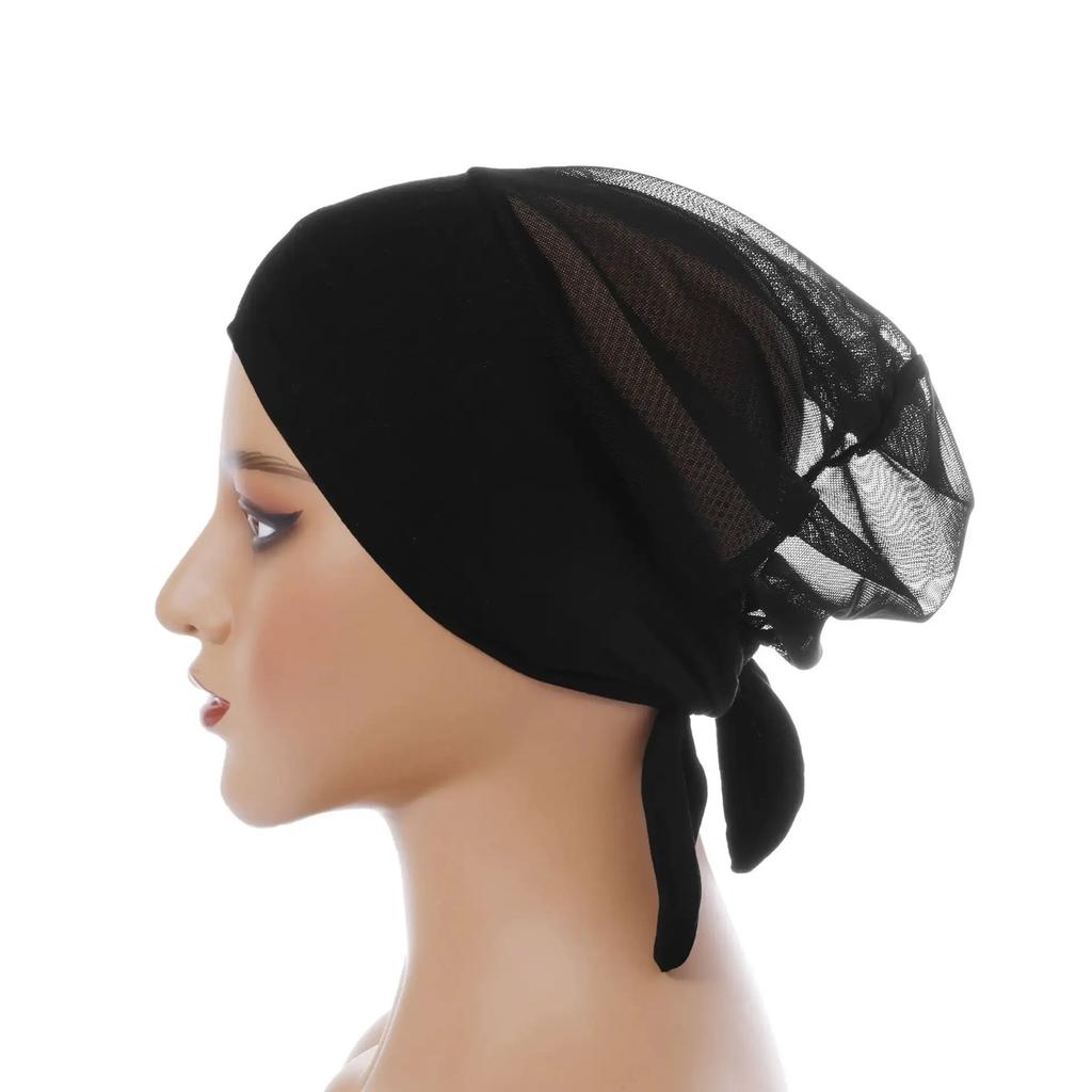 Новое поступление Мягкий мусульманский подплаток Сетчатые внутренние шапочки-хиджабы Исламская шапка-тюрбан Боннет Хиджаб Исламский тюрбан для женщин Хиджабы Повязка на голову