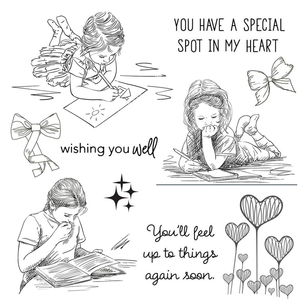 Парные силиконовые прозрачные штампы для изготовления карточек, скрапбукинга, тиснения, DIY, украшение альбома, резиновая печать, штампы