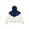 Color Block Warm Casual Plush Hooded Jacket Women Jackets Blue BV5469-492
