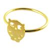 [Q1399] - Handcrafted Gold 'Owl' Ring - 10x8 Mm