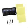 4 Gang Rocker Switch Panel with Stickers Premium Professional Toggle Blue Backlit for Car
