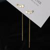 925 Sterling Silver Star Long Tassel Earrings for Women Wedding Party Jewelry New Arrival