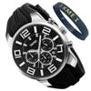 Silicone Perfect for High School Big Analog Quartz Date Gift Men's Wristwatch, Waterproof, Students, Sports, Casual, Stylish, Face, Chronograph,