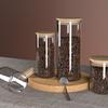 Coffee Bean Sealed Jug Glass Airtight Canister with Bamboo Lid Kitchen Candy Tea Leaf Keep Fresh Storage Jar Set