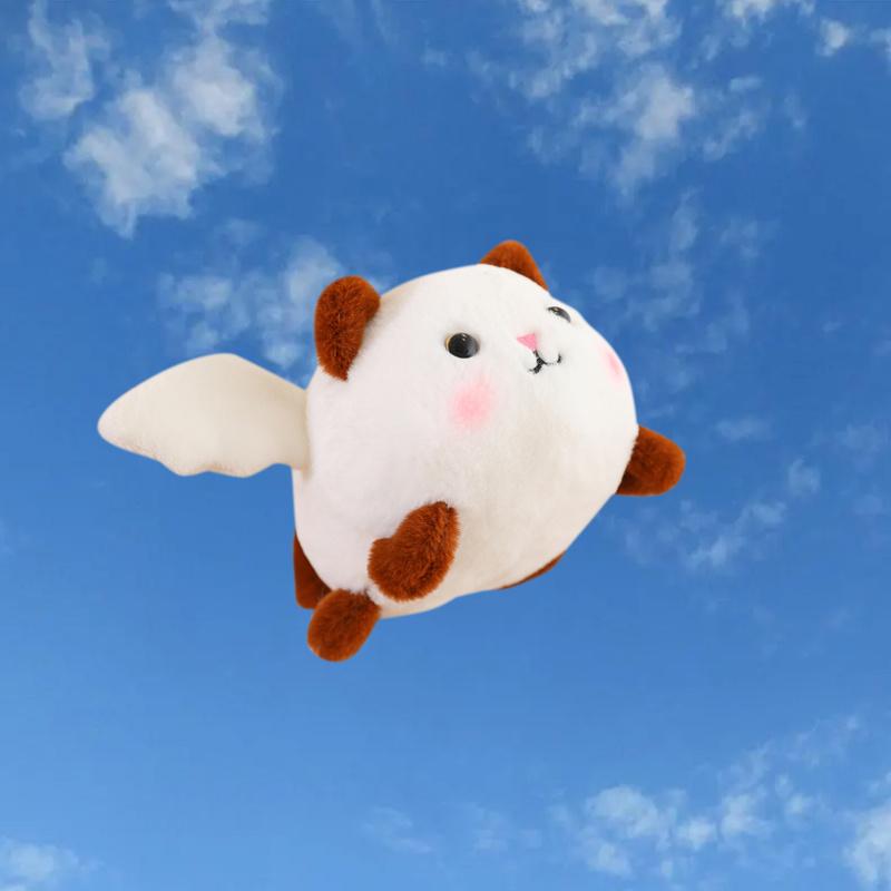 12cm Kawaii Tail Wagging Cat Dog Dinosaur Raccoon Plush Toys That Wag Their Tails By Pulling On A String Without Using Batteries