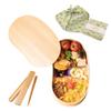 Magewappa Bento Wrapper Bento Box Beginner Set Wooden Single Tier Bento Box Natural Plain Wood Magewappa Bento Lunch Box Stylish Cute Men Women