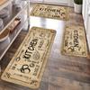 1Pcs Anti Fatigue Kitchen Rug Wood Grain Reindeer Waterproof Non-Slip Thick Cushioned Kitchen Mat Heavy Duty Comfort Standing Mat for Kitchen