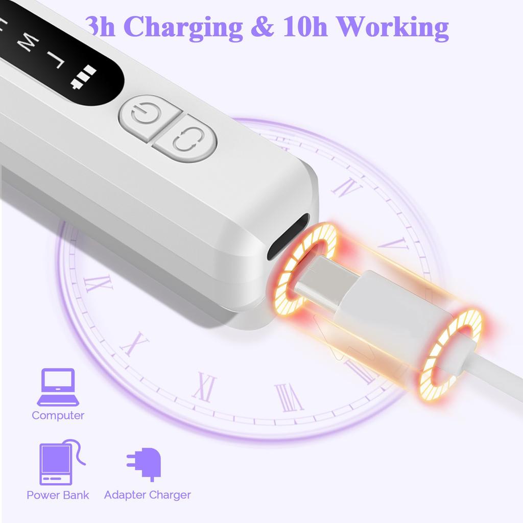 Portable Nail Drill 25000 RPM Cordless Electric Manicure Machine With 6 Bits Rechargeable Nail File Drill For Home Salon Use