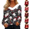 Long Sleeve Shirts For Women Cute Tops Christmas Prints Tees Blouses Casual Plus Size Basic Tops Pullover