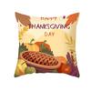 Autumn Harvest Thanksgiving Cushion Cover New Arrival Turkey Pumpkin Peach Skin Printed Cushion