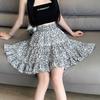 Black Floral Skirt Women's Spring and Summer New Cake Skirt Skirt Skirt Small A-word Short Skirt