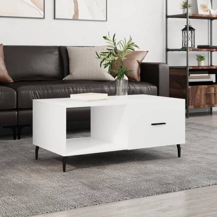 VidaXL Coffee Table White 90x50x40 Cm Engineered Wood 829228