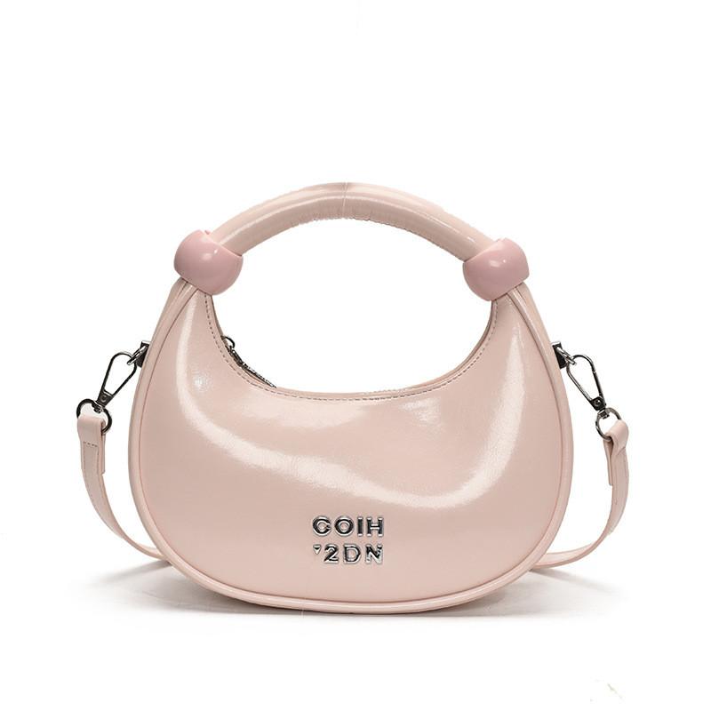 Letter Decor Pu Chic Small Duffle Shape Shoulder Bag Casual Daywear Travel Bags