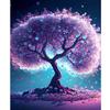 Frame Painting By Numbers For Adults Purple Tree Scenery Coloring With Numbers Starter Kits For Home Wall Art Diy Gift 40x50