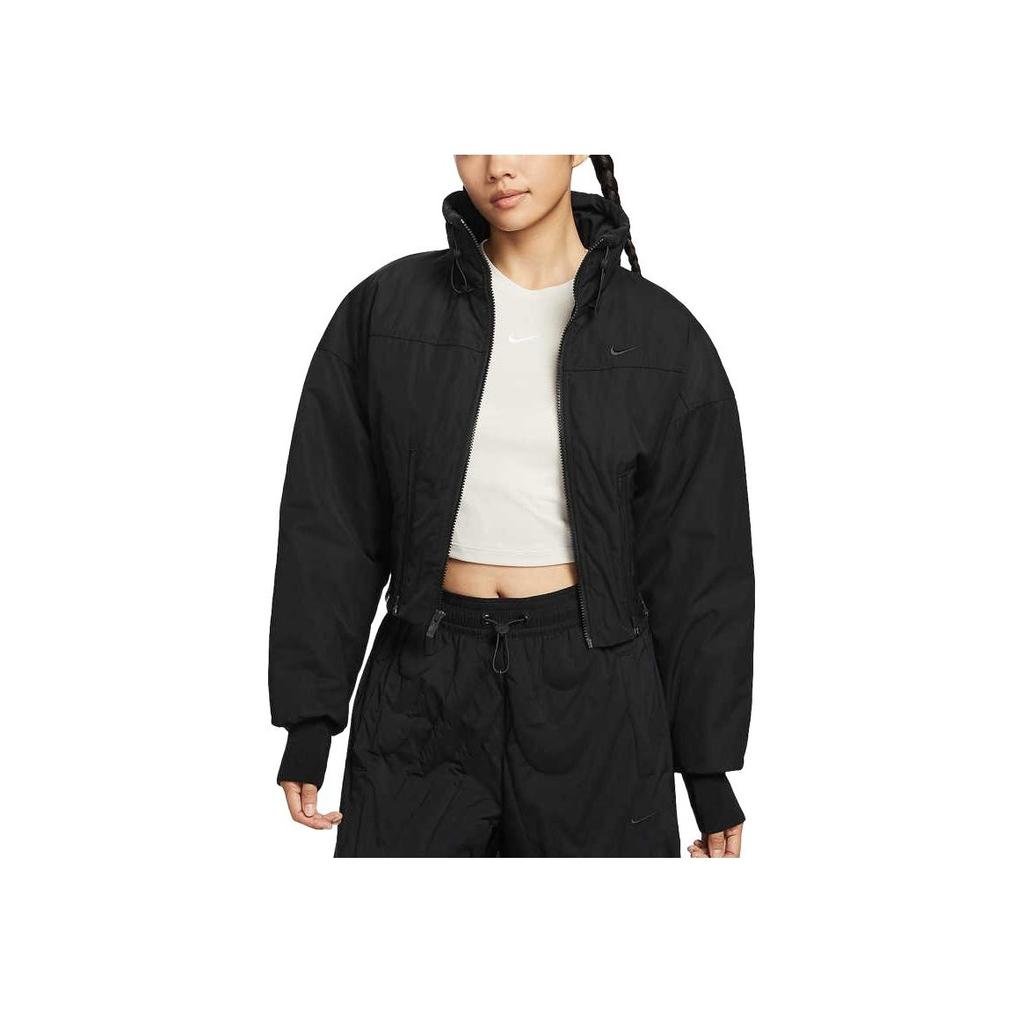 Nike Nsw Cllctn Repel Fashion Comfortable Sports Casual Short Jacket Cotton Women Jacket Black FV7819-010