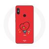 Case for Xiaomi Redmi Note 5 AI Dual Camera BTS Bangtan Boys BT21 TATA V Red Background
