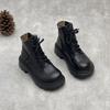 Johnature British Style Genuine Leather Thick Soled Short Boots Versatile Women's Shoes