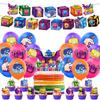 30Pcs For Blox Fruits Theme Party Decor Includes Banner Cupcake Toppers Balloons