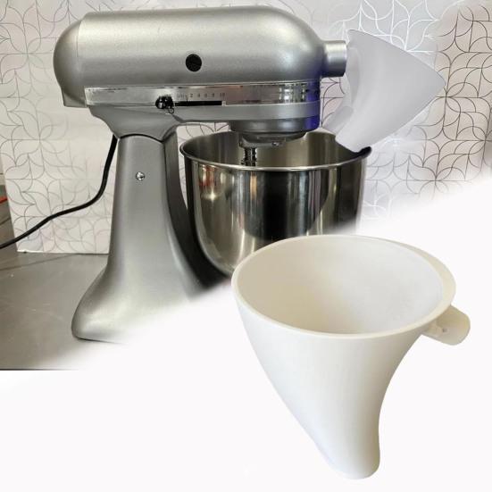 Flour Funnel Attachment for KitchenAid Stand Mixer 5qt Bowl Easy Pour Stand Mixer Funnel for Dry Liquid Ingredients Mess-Free Baking Tools