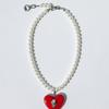 VERRYTASTE Heart Pendant Pearl Necklace - Red