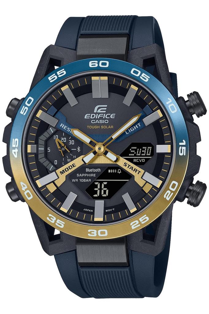 Часы Edifice Watch Drive с Bluetooth Solar Sapphire Glass Navy [Casio] [Nighttime Series] ECB-2000YNP-1AJF мужские