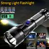 Tactical LED Flashlight ABS Strong Light Flashlight Outdoor USB Rechargeable Household Portable 14500 Mini Small Flashlight