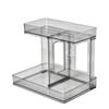 Transparent Desktop Double-Layer Storage Rack for Cosmetics and Bathroom Essentials
