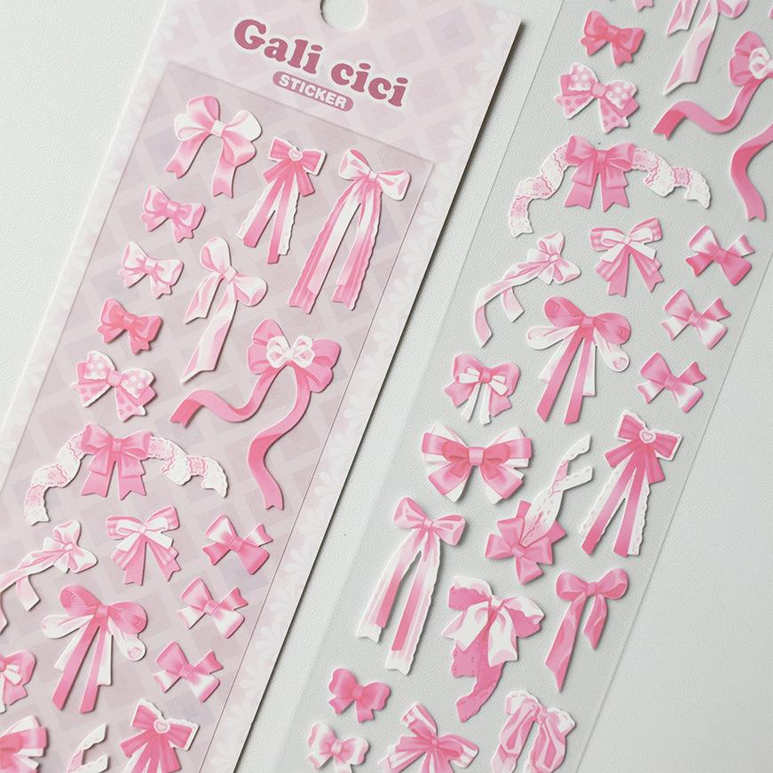 Korean Popular Bow Sticker Versatile Gooka DIY Decorative Material Sticker