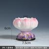 Chinese Creative Ceramic Relief Lotus Candlestick, Home Offering Butter Lamp for Buddha Lamp Base Feng Shui  Buddhism