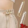 1Pc Faux Pearl Brooch Pins Sweater Shawl Clips Vintage Shirts Dresses Cardigan Collar Safety Pins for Women