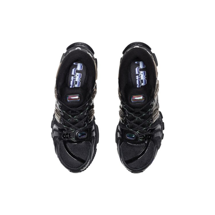 Li Ning 2020 Paris Fashion Week Runway Ace 1.5 Leather Slip Resistant Durable Lightweight Low Top Running Shoes Men Running Shoes Black ARZP009-13