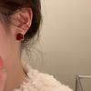 2023 Trendy French Retro Burgundy Geometric Stud Earrings