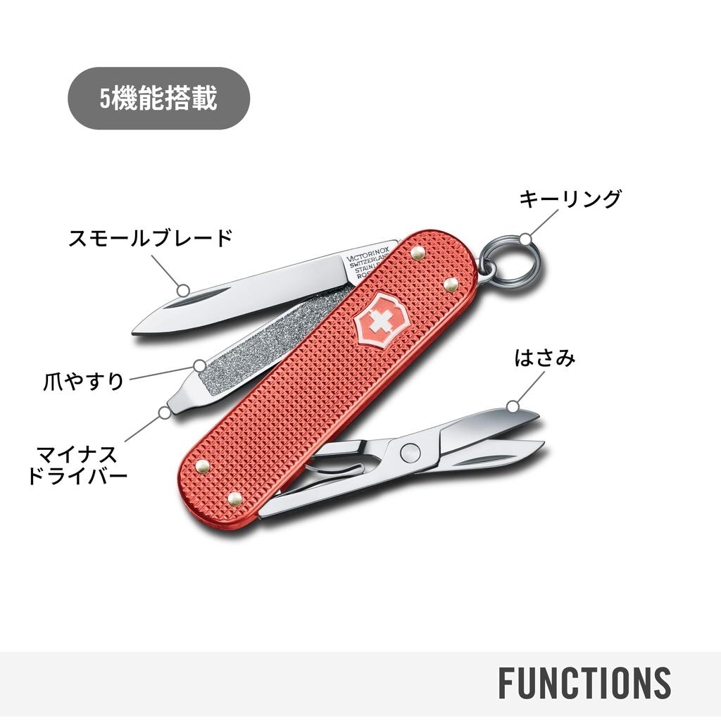 Victorinox Classic SD ALOX Limited Edition 2025 Stone Red Multi-Tool Compact Outdoor Knife Model No. 0.6221.L25