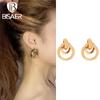 Vintage Personality Double Circle Stud Earrings for Women Fashion Jewelry