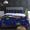 Space Astronaut Rocket Moon Planet Bedding Set 3pcs Duvet Cover Pillowcase Kids Adult Quilt Cover Double Bed Set Home Textile
