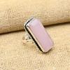 Pink Chalcedony Gemstone 925 Sterling Silver Handmade Lovely Jewelry Ring For Women