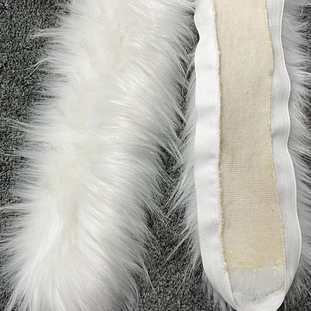 1M Fluffy Trim Imitation Raccoon Artificial Fur Stripe Decoration New Big Fur Collar