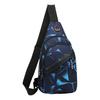 Men Crossbody Bag Geometric Print Portable Adjustable Strap Casual Oxford Cloth Sports