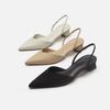 Baotou Sandals for Women In Summer, Simple Pointed Square Heel Sandals for Women In High Heels, Slim Strap Fashion, Women's Singles Shoes
