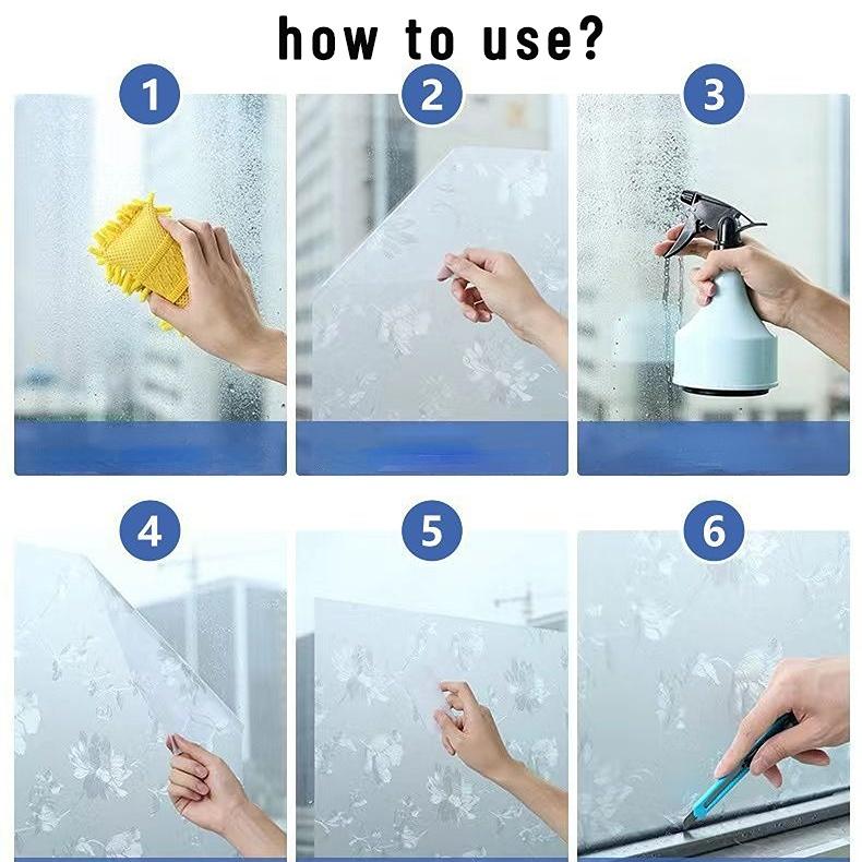 Home Window Frosted Glass Sticker Transparent Opaque Bathroom Bathroom Anti-peep Film Anti-light Stickers