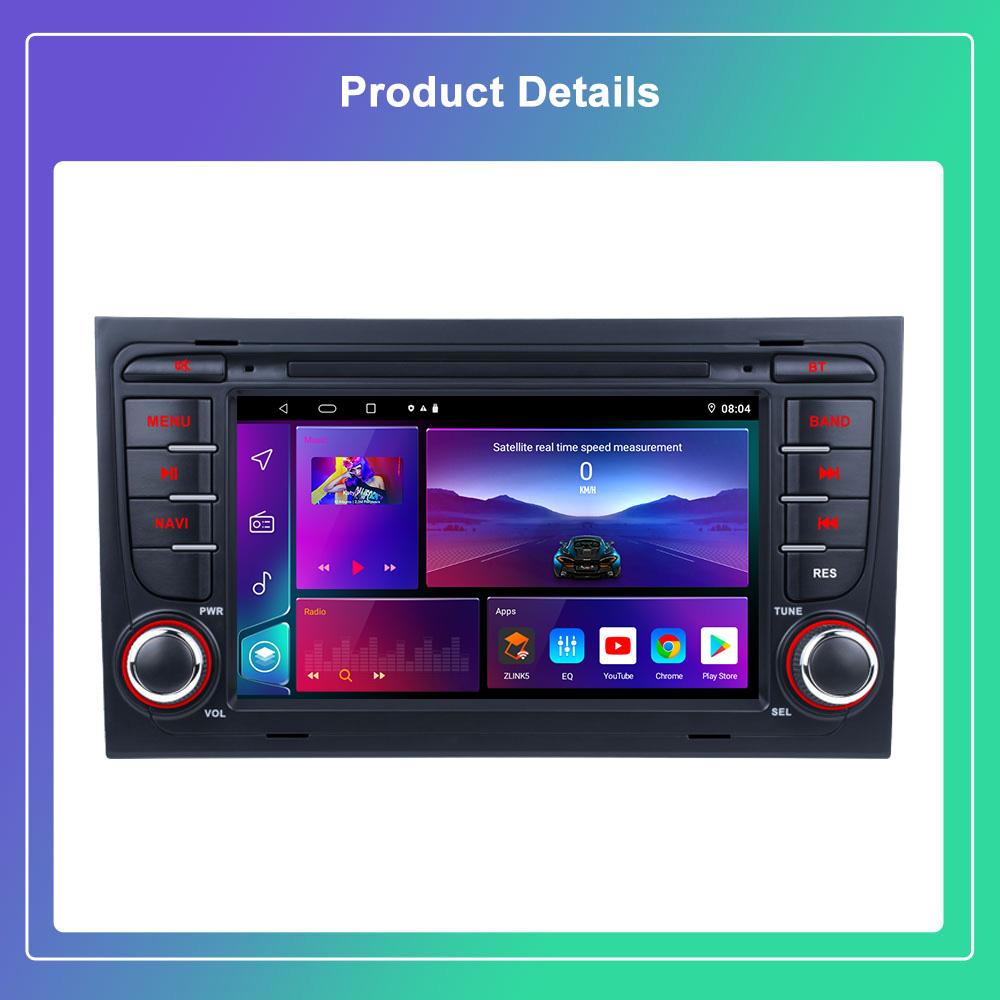 Wireless Carplay 2 Din Android 12 For A-udi A4 B6 B7 S4 RS4 Seat Exeo 2002-2008 Radio Multimedia Stereo Head Unit 4G 8-core GPS Navigation