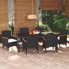 Day and Night - Day and Night Garden Dining Set 7 Pieces and Black Synthetic Rattan Cushions