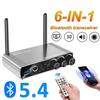 Bluetooth 5.4 Transmitter Receiver Low Latency 3.5mm AUX Jack Coaxical Optical Wireless Audio Adapter for PC TV Car Speaker