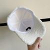 Autumn Winter Women Letter Embroidered Lamb Wool Baseball Cap Outdoor Leisure Teddy Warm and Cold Proof Duck Tongue Hat