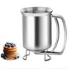 Practical Stainless Steel Batter Dispenser 680ML Pastes Dispenser Batter Funnel for Perfect Pancakes Cupcakes Waffles