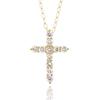 LEGAN Diamond Cross Necklace, 0.5ct, 18K Yellow Gold | Perfect for Anniversaries, Birthdays, and More, Made In Japan