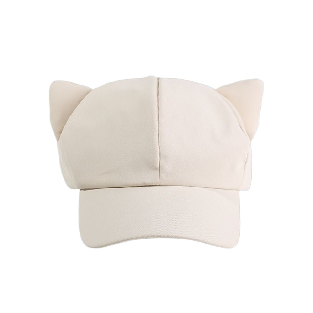 Casual Y2k Cat Ear Hat Korean Peaked Cap Lovely Women's Baseball Hat  Girl