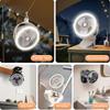 Portable Camping Fan Rechargeable Desktop Portable Air Circulator Wireless Ceiling Electric Fan with LED Light Clip-on Fan