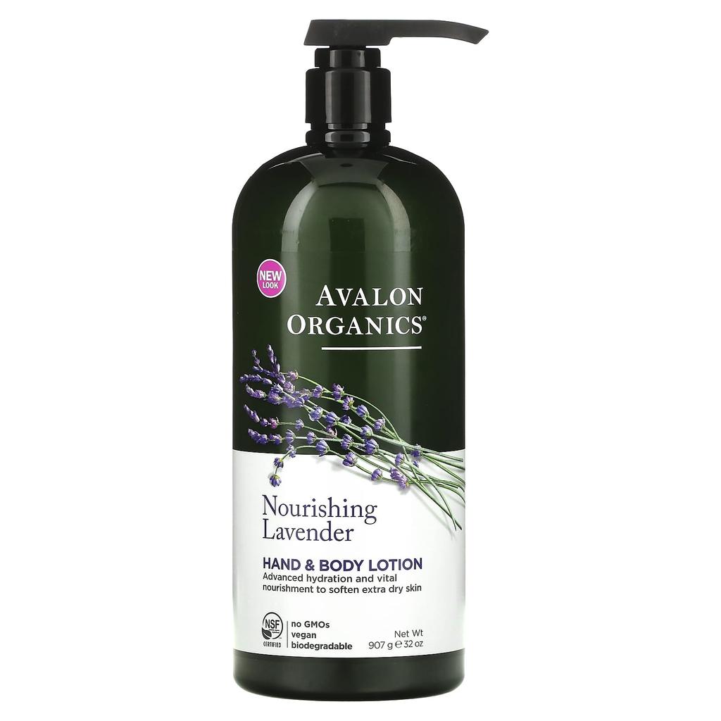 Avalon Organics Hand & Body Lotion, Nourishing Lavender, 32 Oz (907 G)