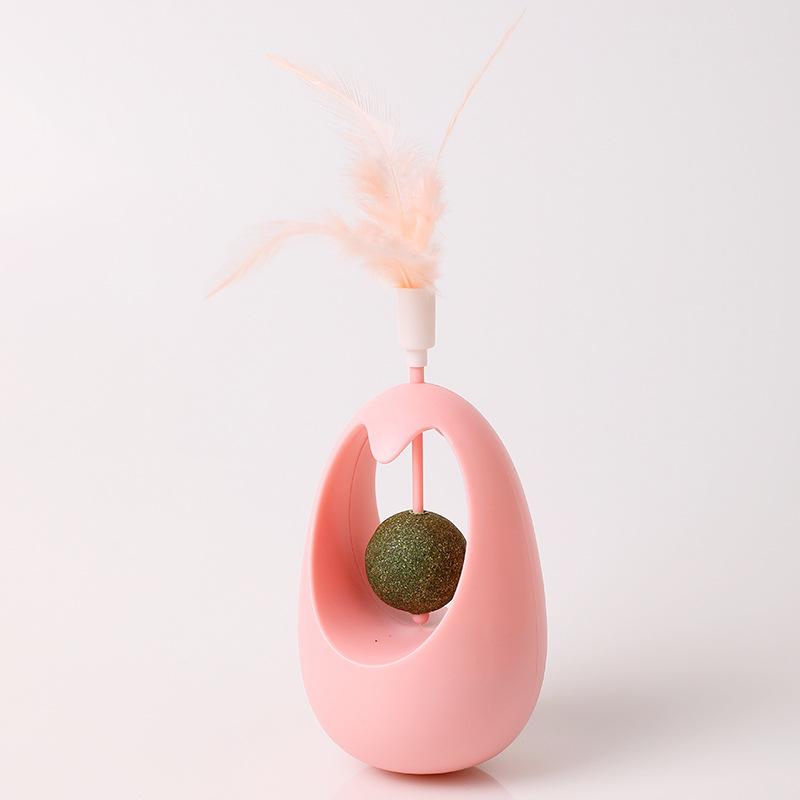 Feather Unbreakable Doll, Cat Heart Treasure, Scratch-resistant Pear-shaped Pendulum, Catnip Ball, Cat Boredom Toy